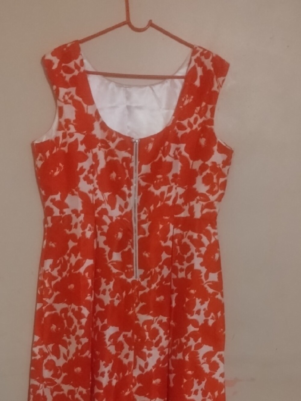 Girls' Red Floral Sleeveless Dress - Picture 3 of 6